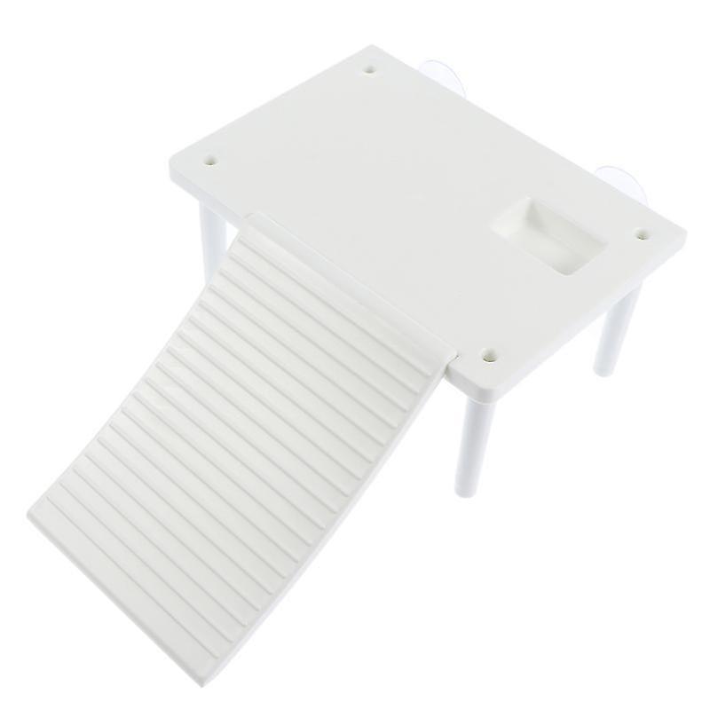 14X10x6.5cm White Reptile & Amphibian Habitats 1pc Practical Turtle Platform Fishing Tank Turtle Pla