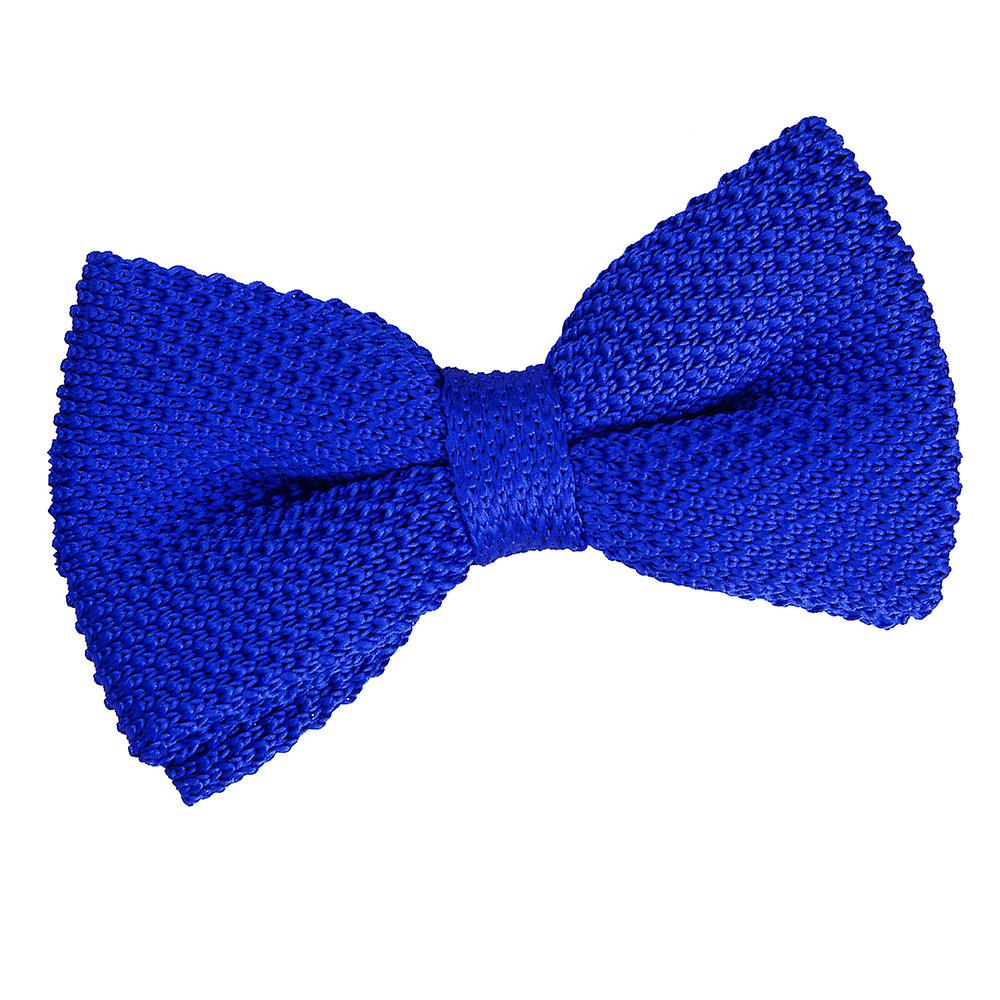 Royal Blue Knit Knitted Pre-Tied Bow Tie