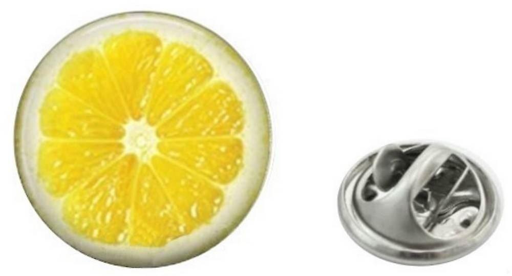 Bassin and Brown Lemon Lapel Pin - Yellow