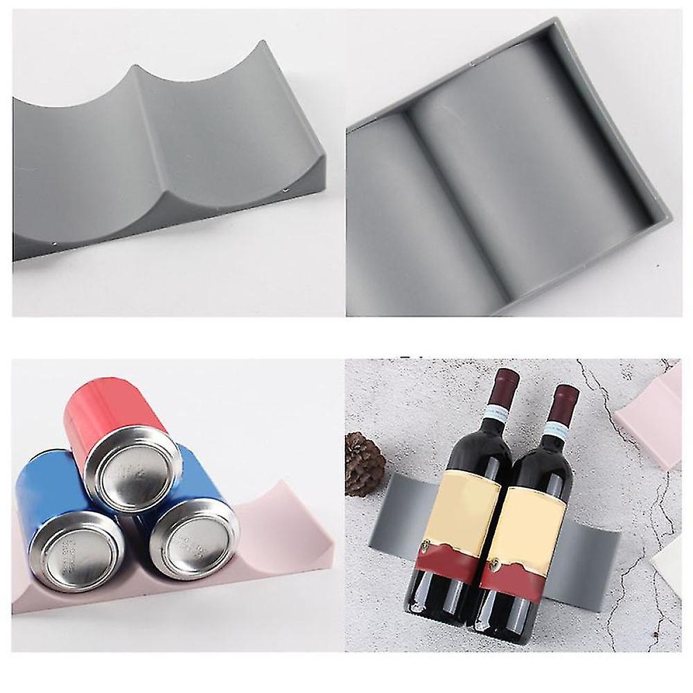 Fridge Organiser Wine Beer Stacking Bottle Rack Kitchen Space Saving Can Holder