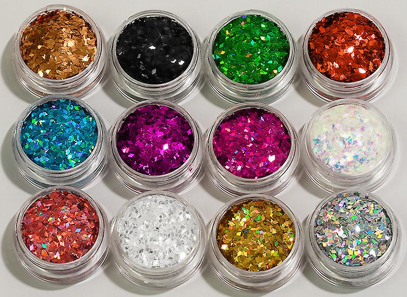12pcs latas Glitter Rhombus /Diamonds 1x2mm 