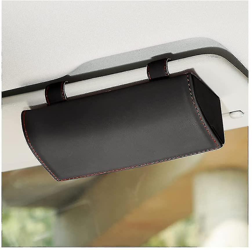 Car Glasses Case Glasses Storage Case Sunglasses Box Magnetic Function For Car Suv Rv Truck Black
