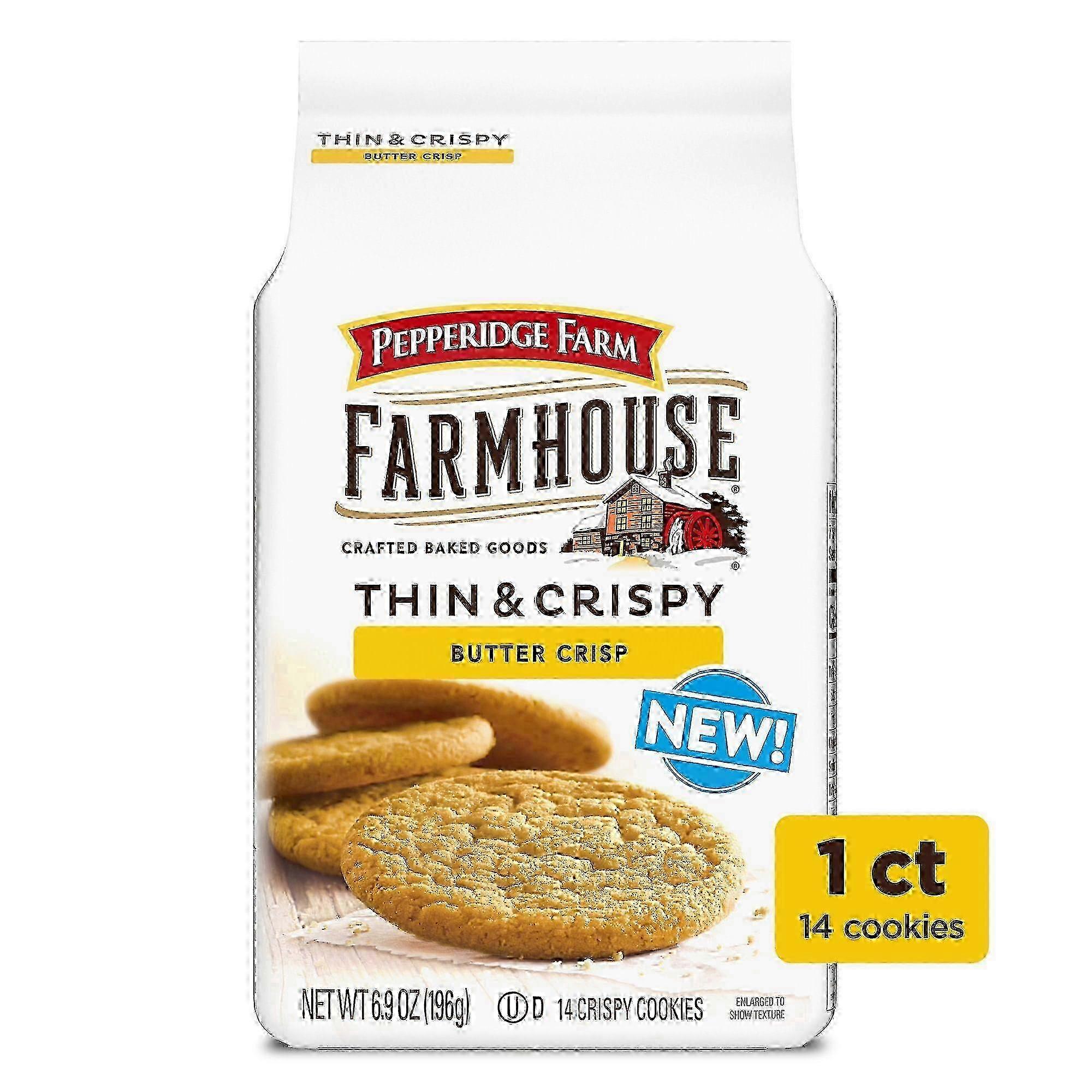Pepperidge Farm Farmhouse Thin & Crispy Butter Crisp Cookies Bag, 6.9 Oz
