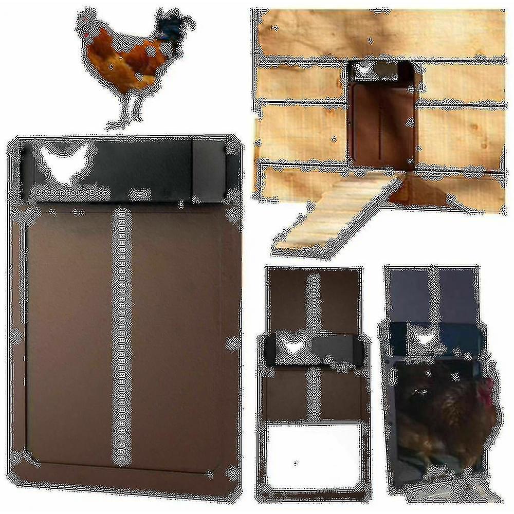 Automatic Chicken Coop Door Light-sensitive Automatic Door Chicken Pets Door