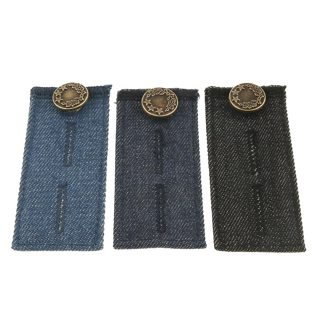 3pcs Elastic Pants Waist Extender Strong Adjustable Pants Button Extenders