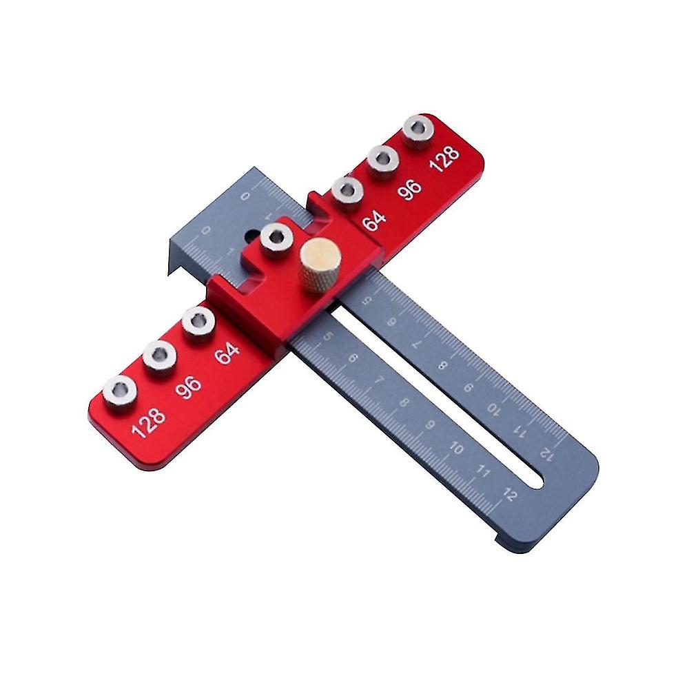 Drill Guide Punch Locator Template Ruler Adjustable Woodwork Drilling Locator For Cabinet Handle&pu
