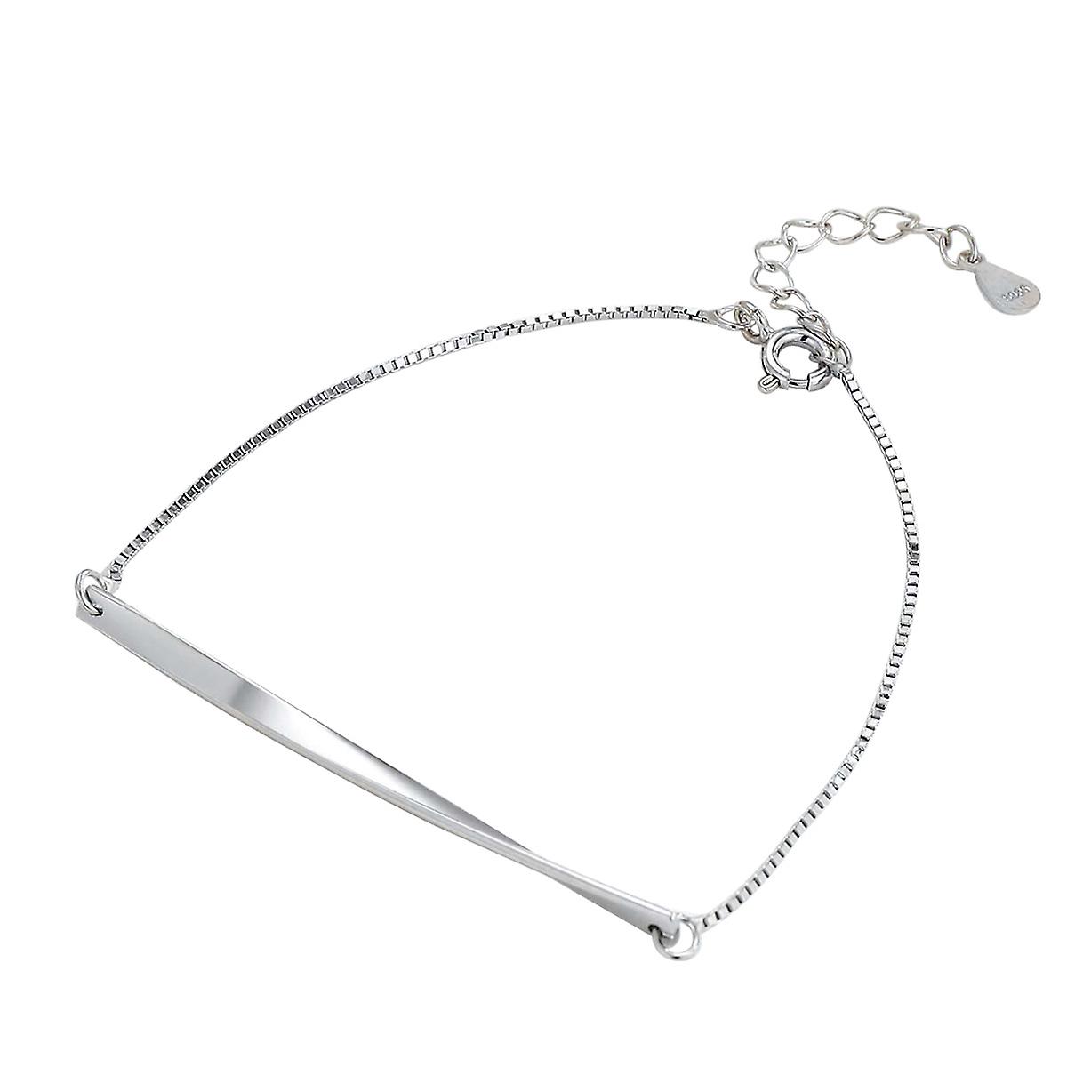 All-match Silver Glossy Twist Bracelet