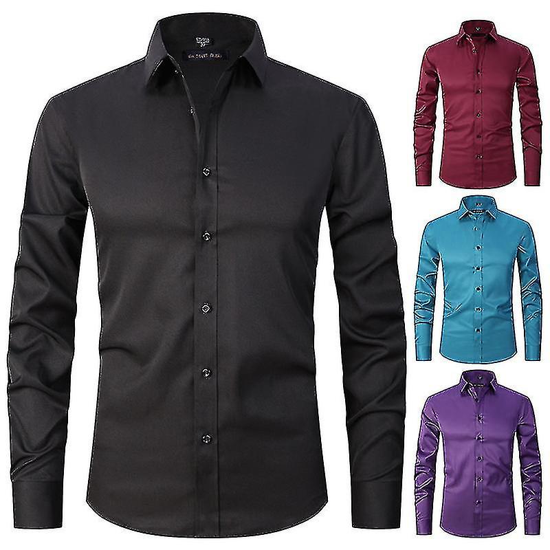 Herrenhemd Slim Fit Langarmshirt