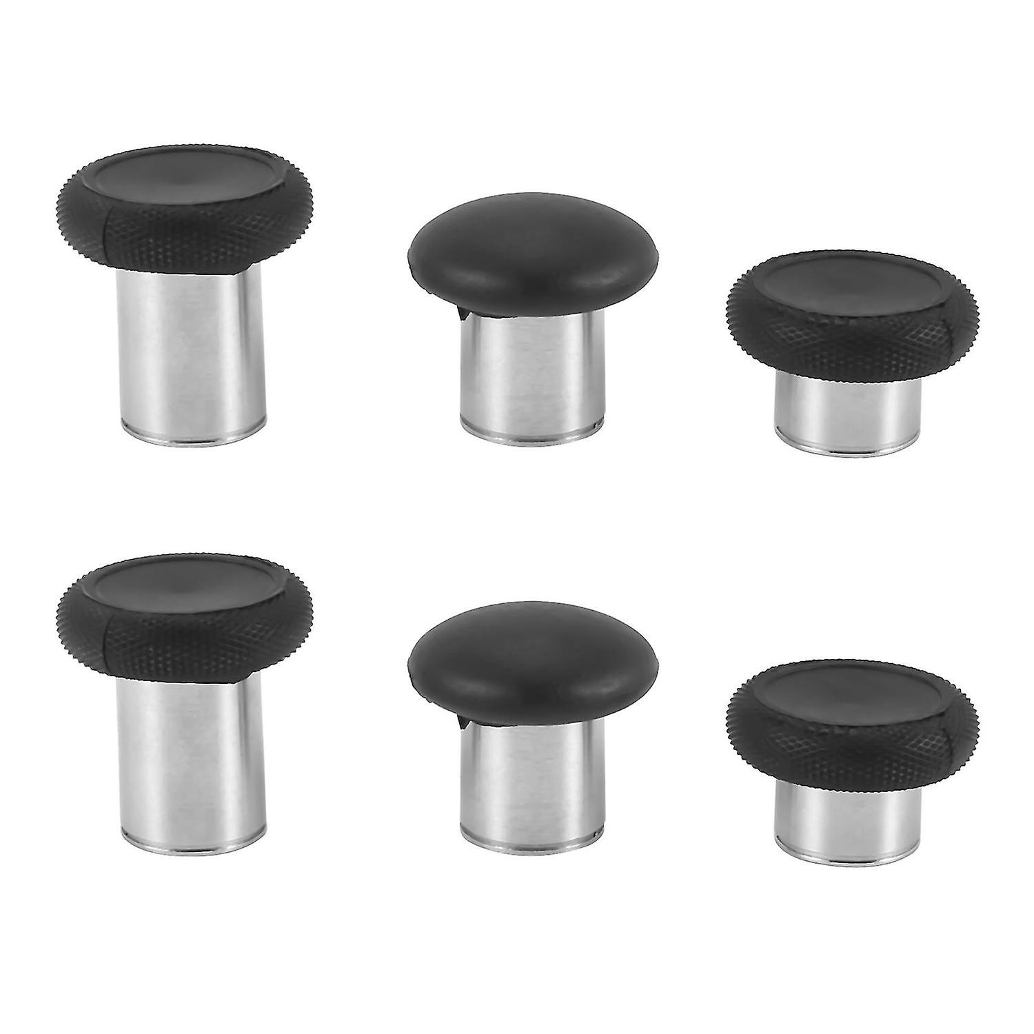 6 In 1 Swap Thumbstick Grips Replacement Parts Compatible with Xbox One Elite Controller - Black