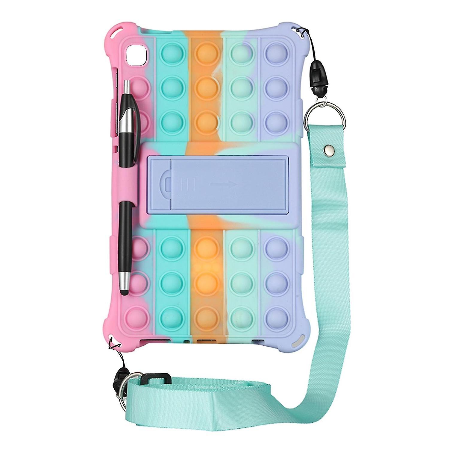 Case for Tab A7 Lite 8.7 Inch 2021 T220 T225 Silicone Case Stand with Pen and Strap (a)