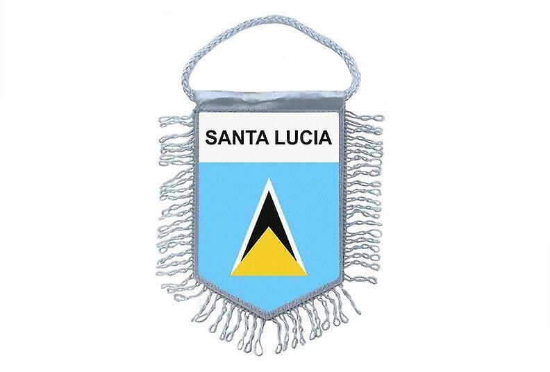 三角旗迷你旗帜乡村汽车装饰圣卢西亚露西亚