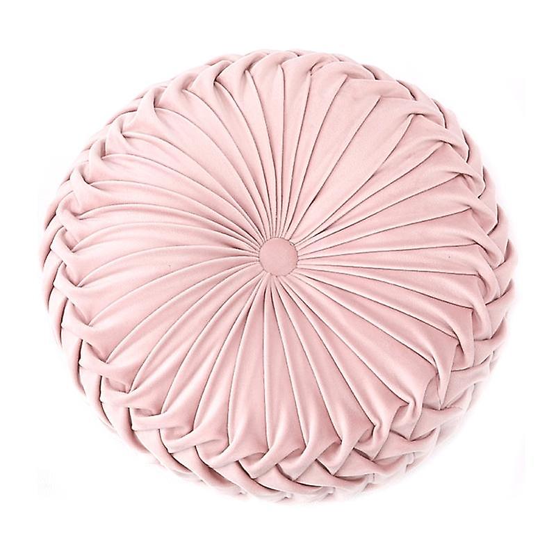 Pumpkin Pillow Comfortable Multifunctional Stuffed Fold Pattern Round Wheel Pillow for Kids