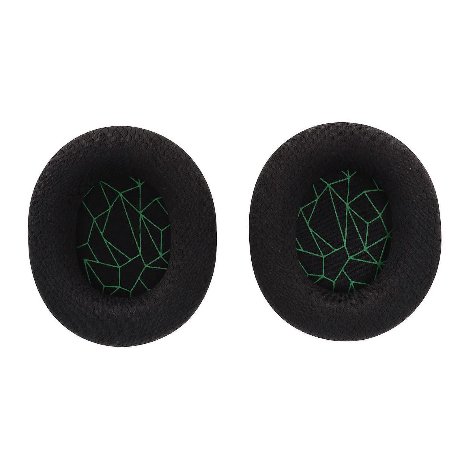 Replacement Ear Pads for SteelSeries Arctis 3/5/7 Headset, Upgraded High Elasticity Ear Cushions, Green Silk