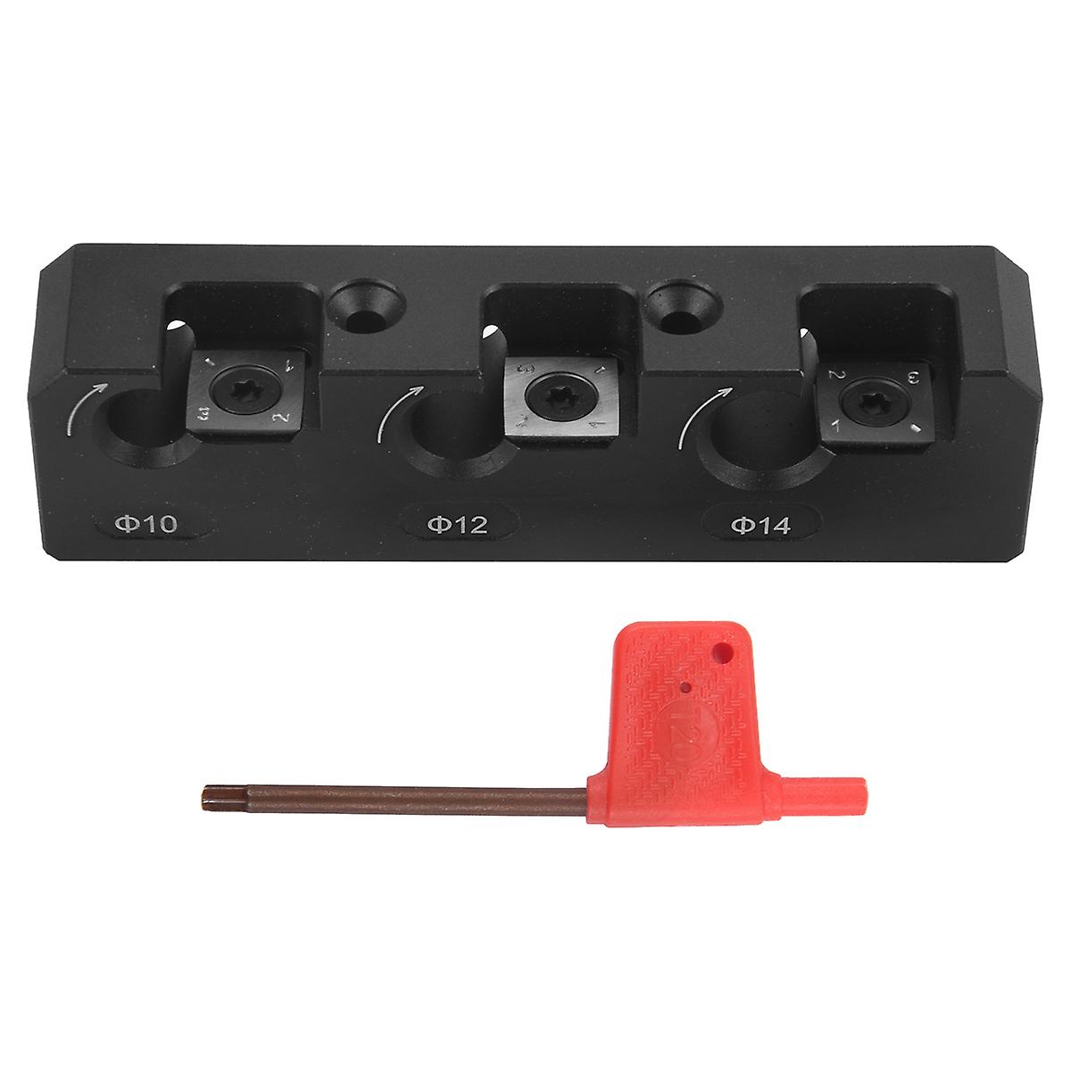 Inserti in metallo duro Piastra per tasselli Aste per tasselli in legno Barre in legno Macchine per barre in legno metriche a 3 fori (con 3 lame in metallo duro)