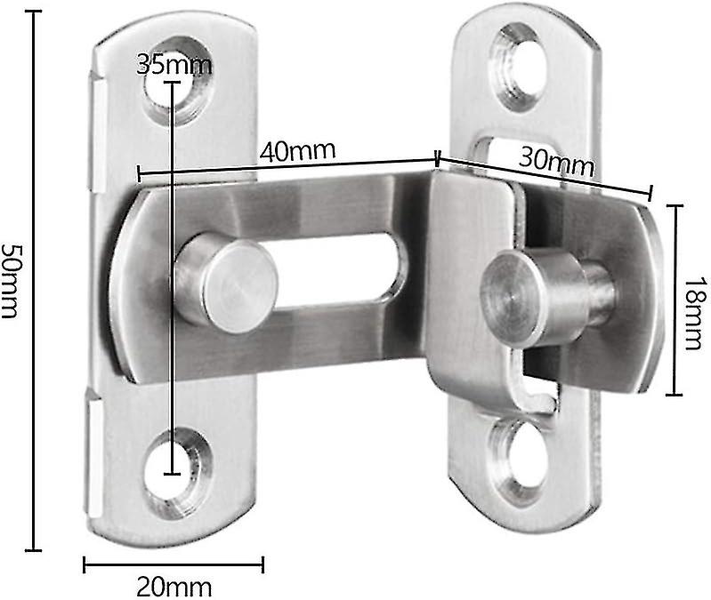 thumbnail image 2 of 2 Pcs Barn Door Latches, Stainless Steel Barn Gate Flip Door Lock Latches 2 of 11