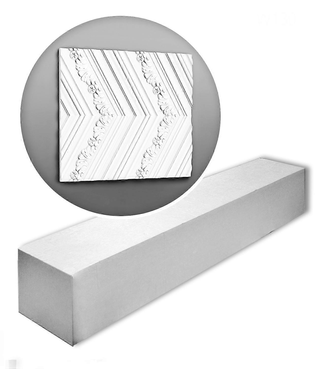 Orac Decor 4 x 3D Wall panels W130-box 3.2 square meter LUXXUS Purotouch® 200 cm white pre-primed