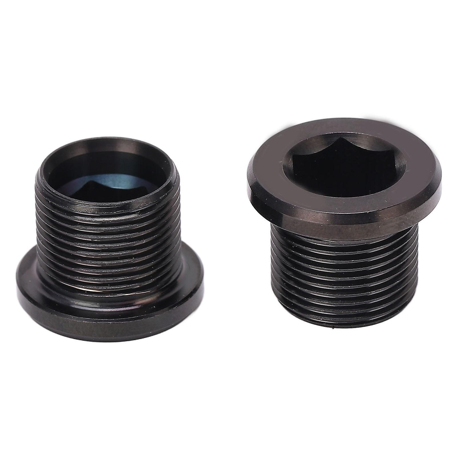 Cykel Vevskruv Rostfri Metall Kedja Hjul Mutter Cykel Vevparti Arm Fästskruv för Vägcyklar 2st Svart