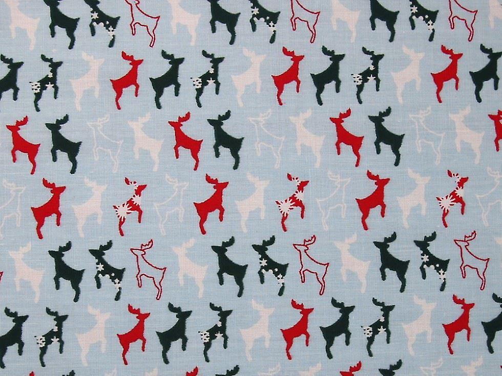 Minerva Printed Polycotton Fabric Sky Blue - per metre