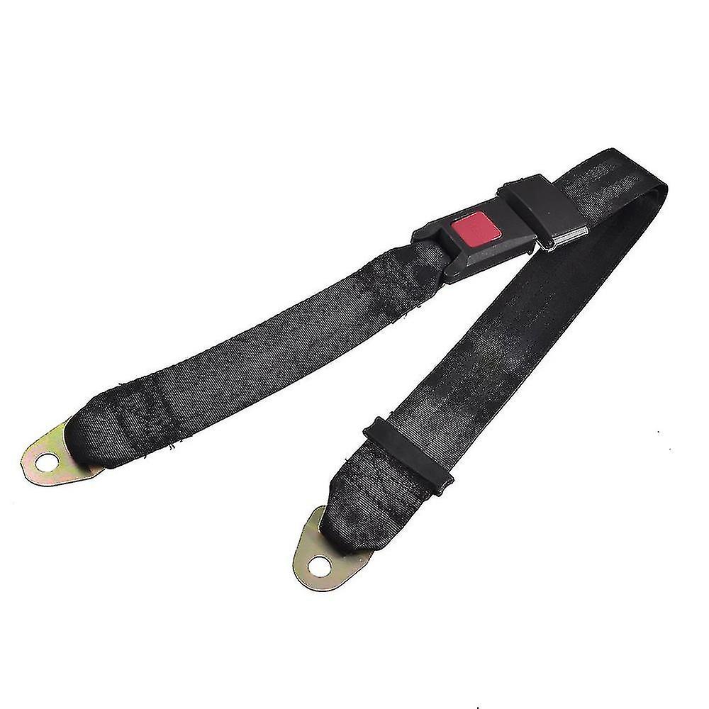 Black Adjustable Two Point Auto Car Safety Belt Lap Seatbelt