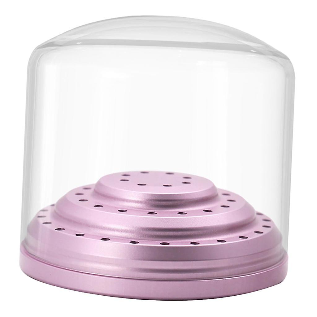 Nail Drill Bits Holder Dustproof 48Holes Aluminum Manicure Tools Rack