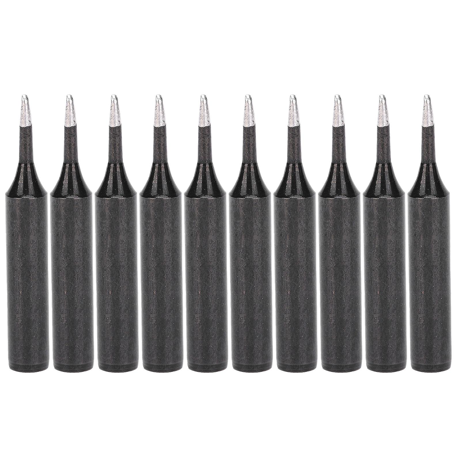 10Pcs Solder Tip Welder Soldering Station Iron Internal Heating Type Black 900MT1C