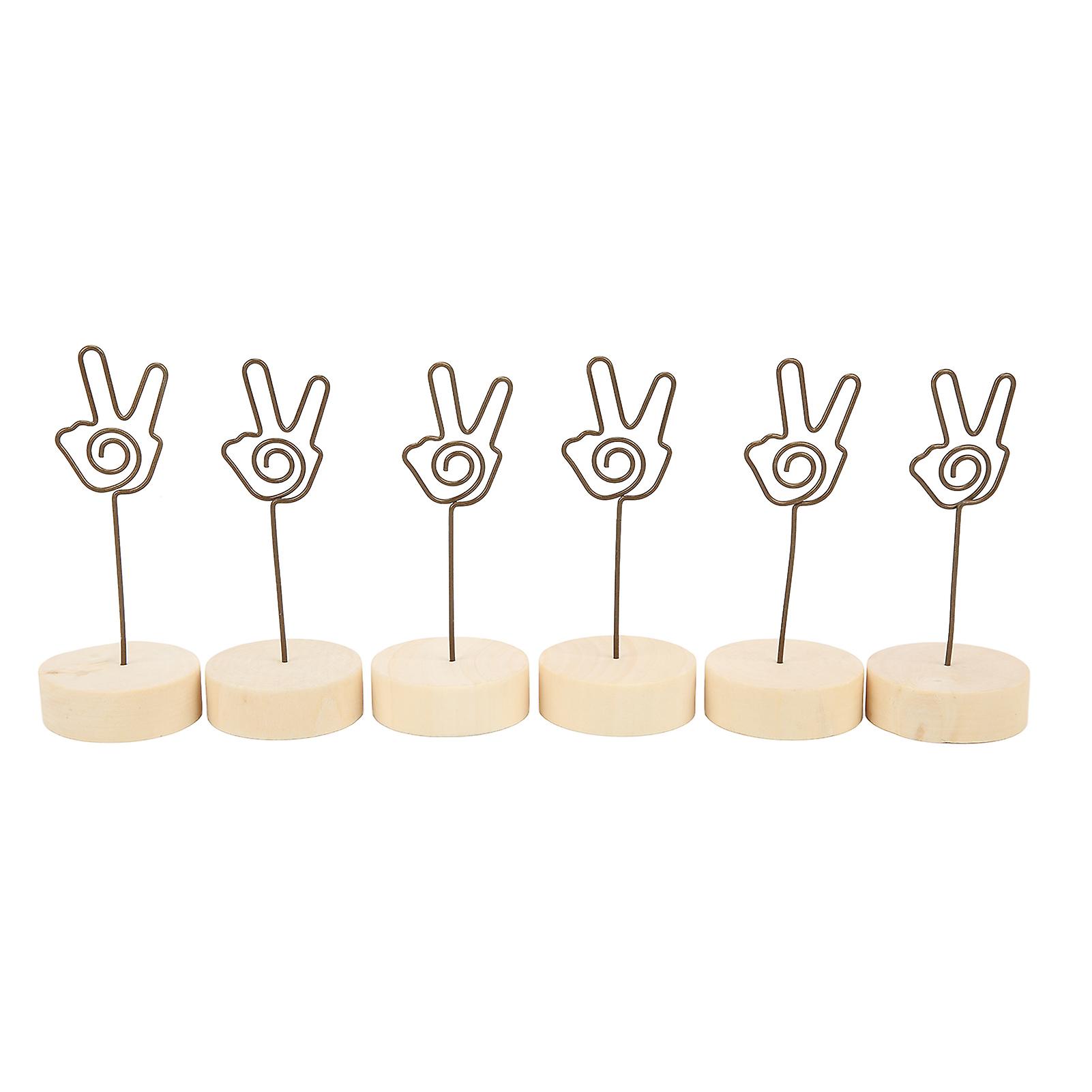 Table Number Holders, Beech Material, Photo Clip