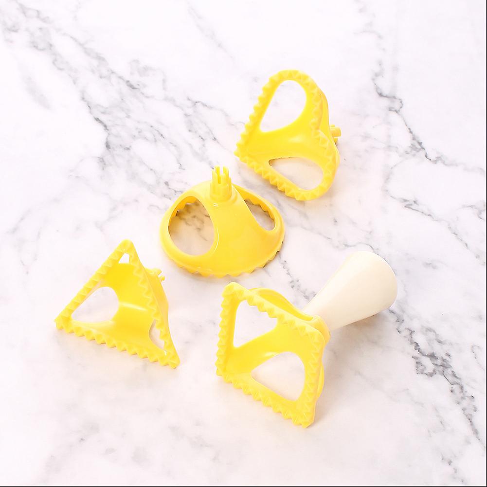 DIY Dumpling Maker Mold Set Yellow 5.9-7.5cm PP Kitchen Tool