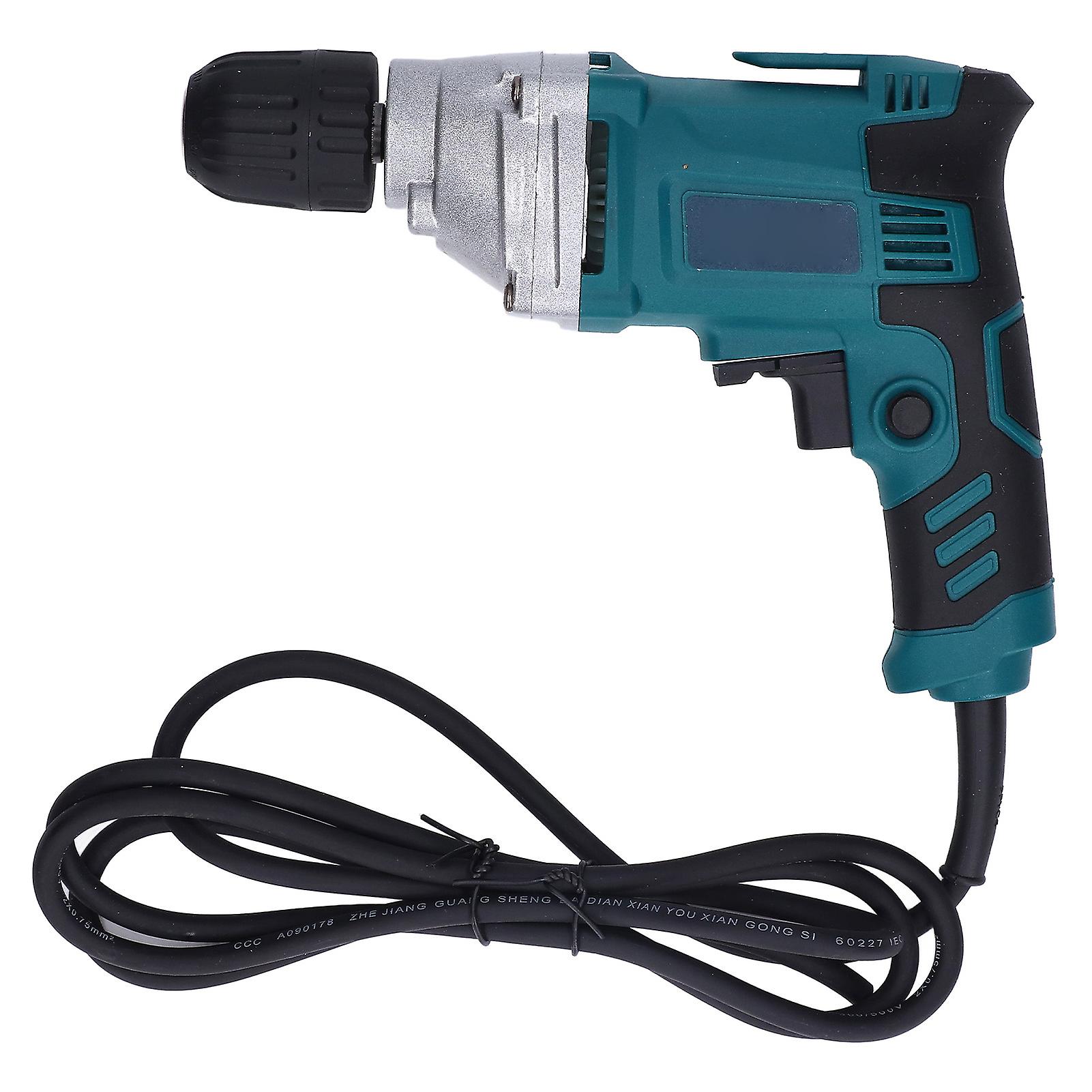Qukaim 220V Power Drill Tool 220V Hand Drill, Adjustable Speed Electric Drill Driver, 760W Power Drill Tool, 0-2800r/min, Ideal for Coating Steel,