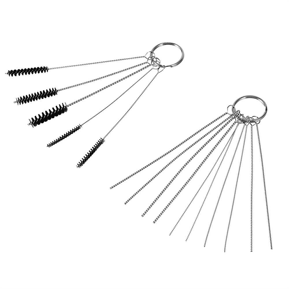 Carburetor Cleaning Kit, 10 Needles and 5 Brushes, Carbon Dirt Removal Tool Kit