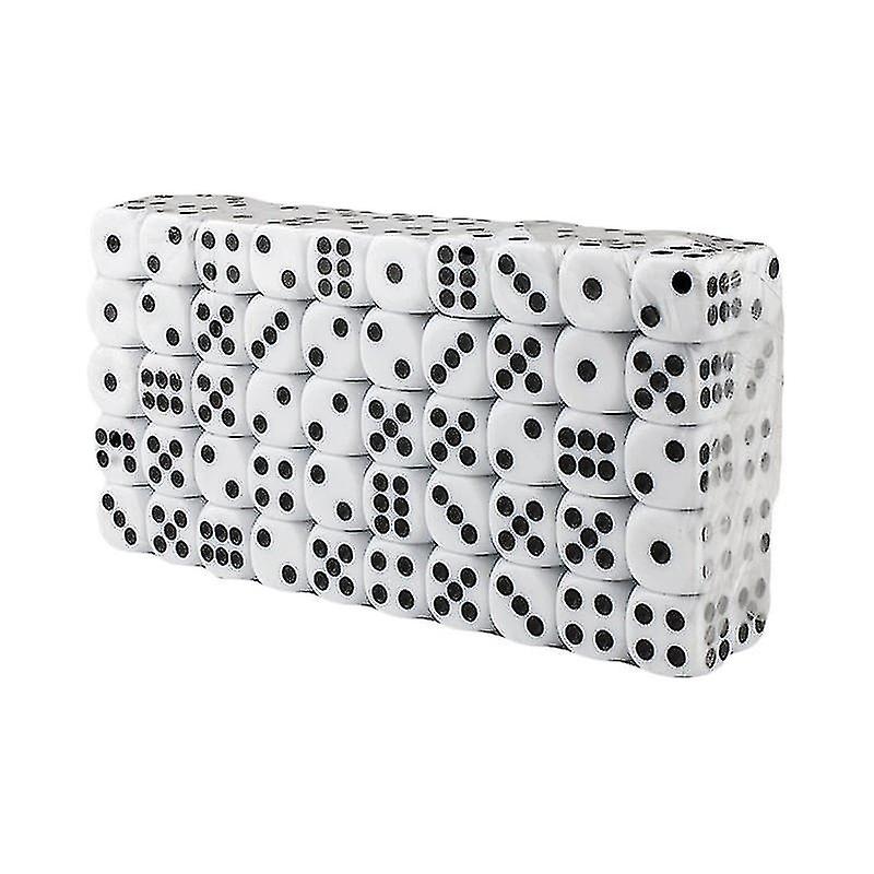 Six-sided Dice, 100 Pcs-white