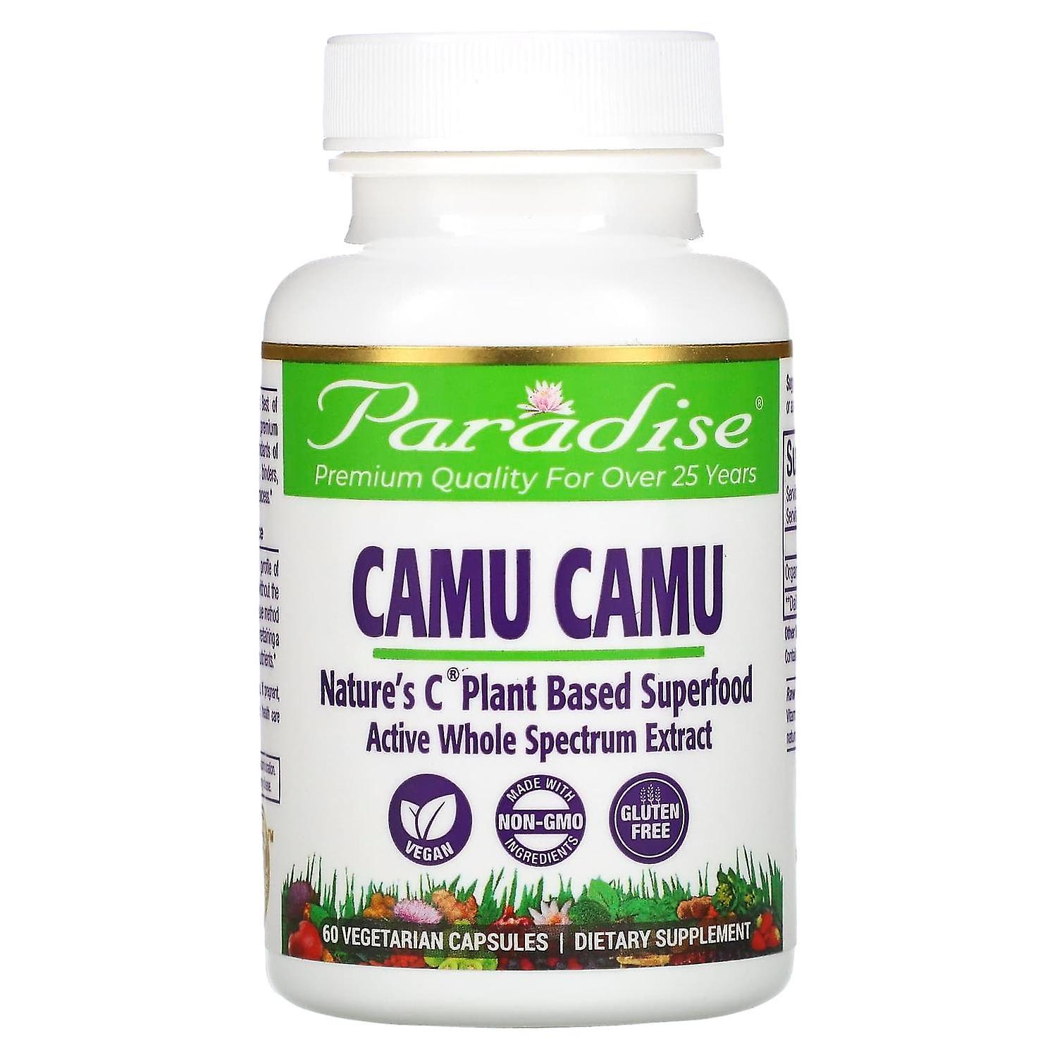 Paradise Herbs, Camu Camu, 60 Vegetarian Capsules