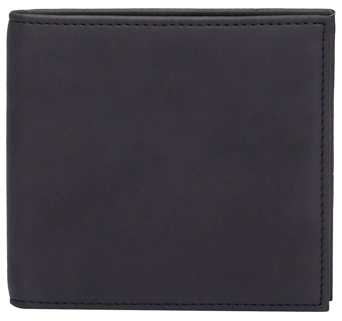 Smith and Canova Smooth Leather Bi-Fold Wallet - Black