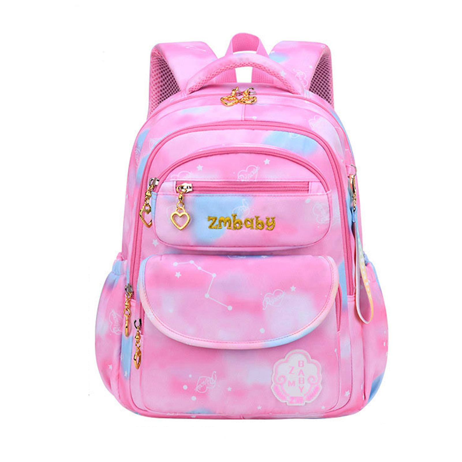 Kids Girls Students Backpack Breathable Load-relief Cartoon Pattern Bookbag Suitable for Children Primary Schools