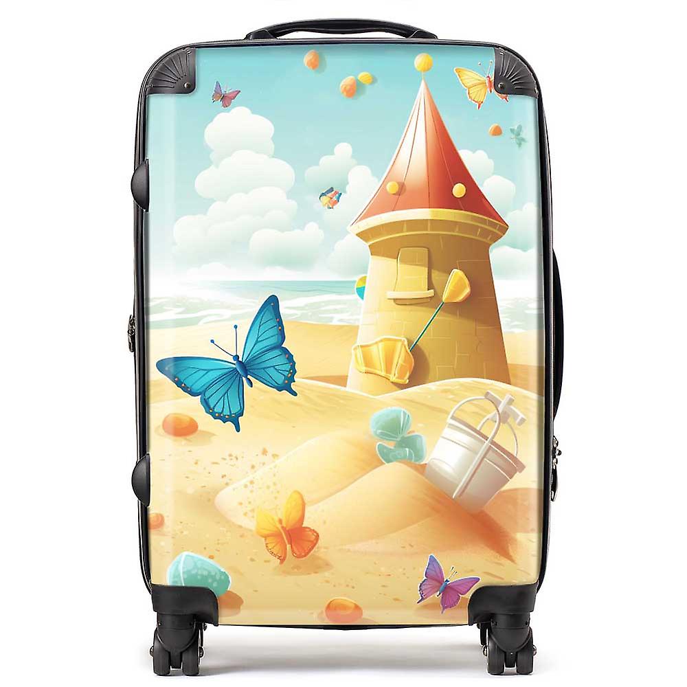 Butterflies On A Beach Holiday Suitcase