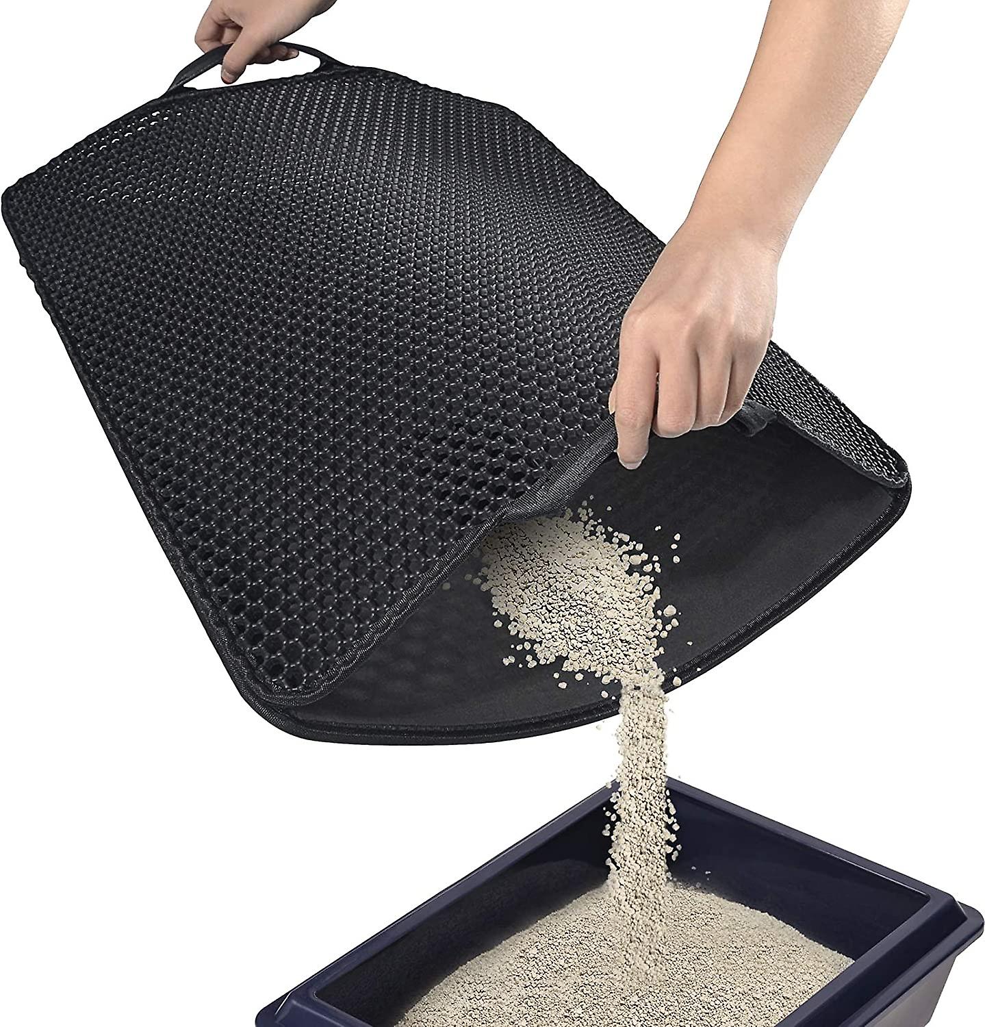 القط القمامة حصيرة، العسل تصميم طبقة مزدوجة، البول والمياه المواد دليل