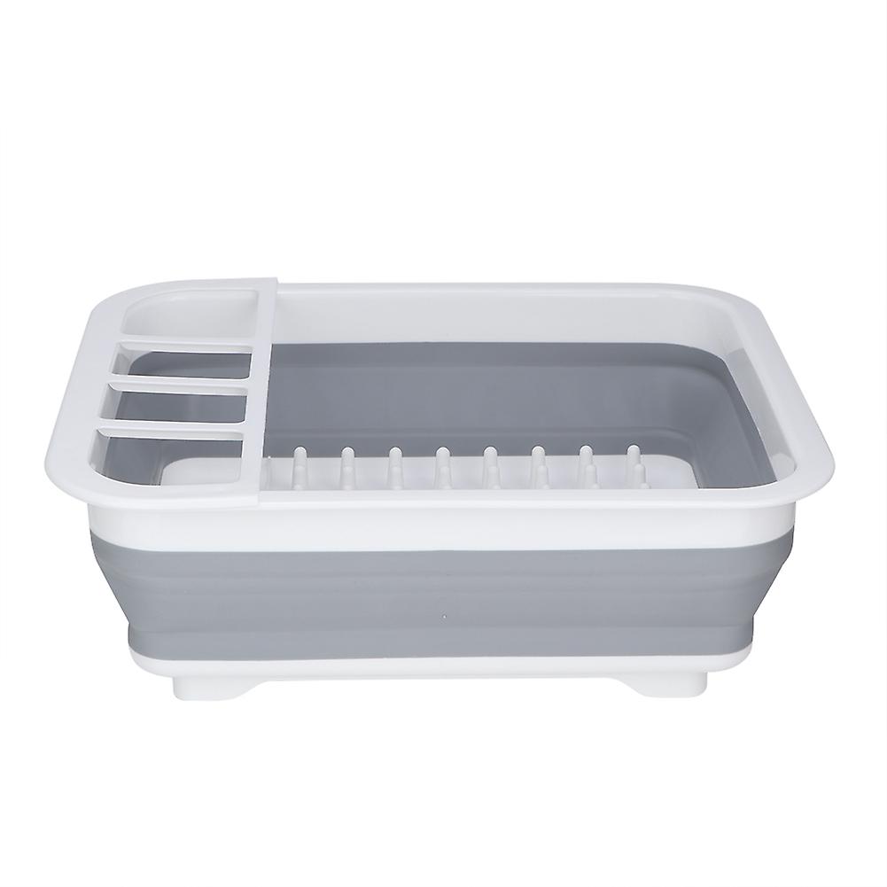 Folding Kitchen Dish Drainer Storage Shelf Draining Rack Organizer