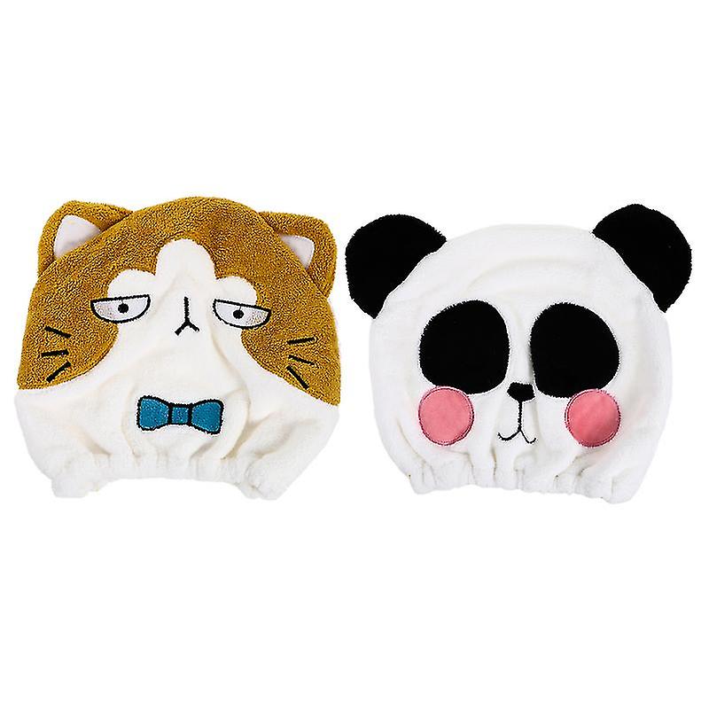 2pcs Absorbent Hair Towels