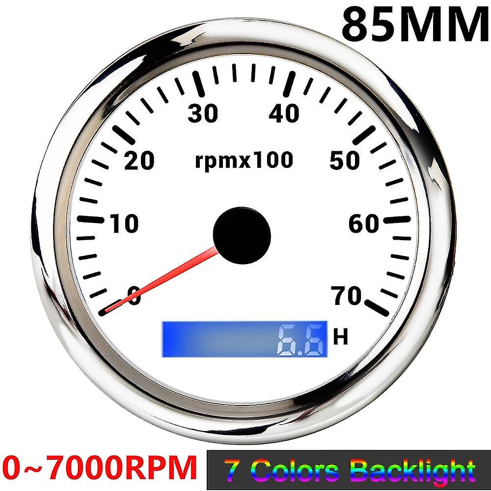 Rpm Gauge 8000rpm 6000rpm 3k-8k 85mm Diesel Engine Tachometer Rev Counter With Lcd Digital Hourmeter
