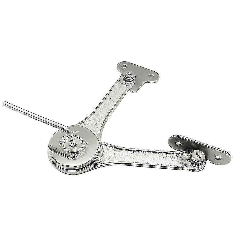 Heavy Duty Lid Support Hinges Soft Close Folding Lid Stay Hinge Keep Lid Hinge (2 Pcs, Silver)