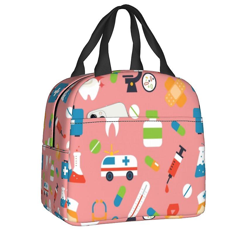 Proud To Be A Nurse Insulated Lunch Bag For Outdoor Picnic Nursing Thermal Cooler Lunch Box Women Kids Food Container Tote Bags