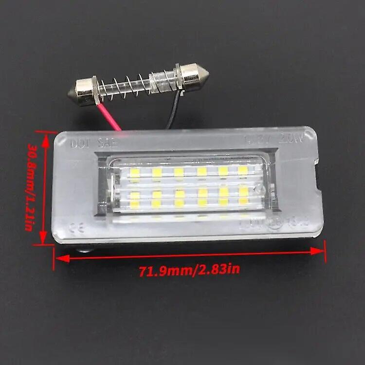 2pcs Canbus No Error Led License Plate Light For Bmw Mini Cooper R56 R57 R58 R59 Error Free Bright White Number Lamp
