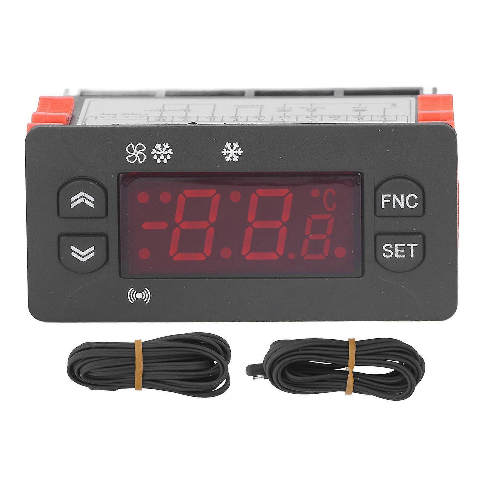 Temperature Controller Fahrenheit Celsius Switchable Digital Display Ntc Sensor Thermostat 230v Ac For Cooler Refrigerator