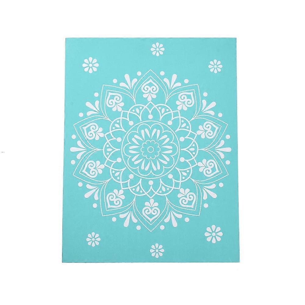 1Sheet Self-Adhesive Silk Screen Printing Stencil Flower Pattern 28x22cm