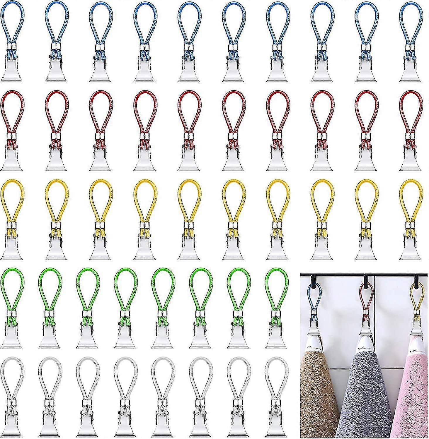 50pcs קליפסים מגבת מתכת מחזיק מגבת קליפסים כלים מתלה מגבות כלים מגבת קליפס מגבת צבעונית וו מגבת לתלייה