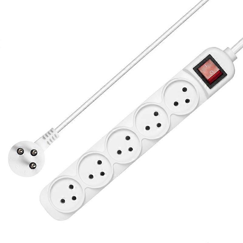 Power Bar, 3/4/5 Way AC, Switched Sockets, 16A Wire, 1.5m Extension Cord, Wall Mount for Home Office