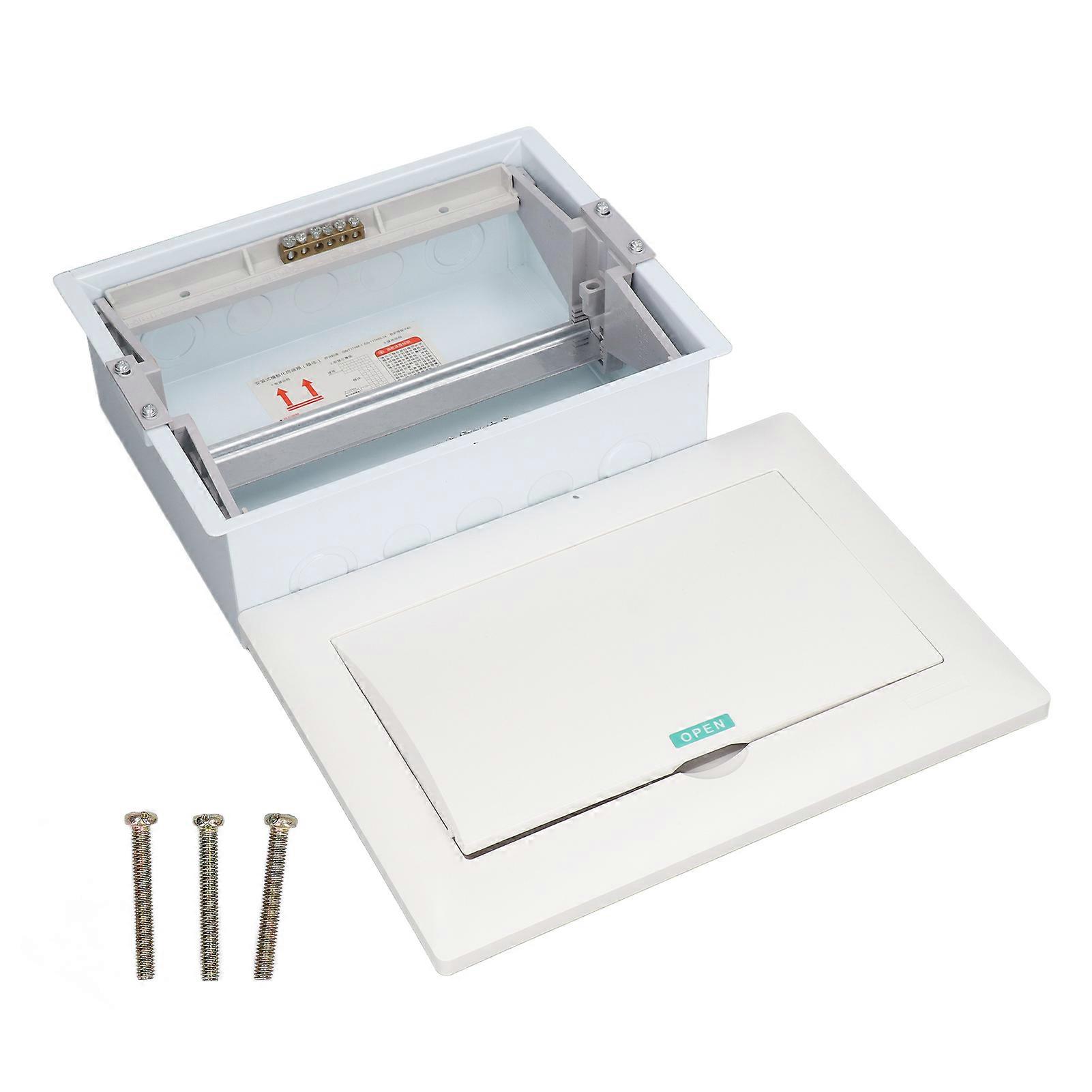 12 Way Power Distribution Box with DIN Rail Concealed Mounted Circuit Breaker Protection Box