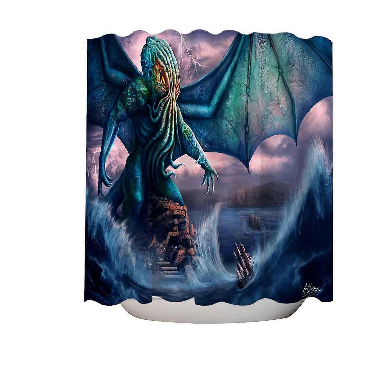Cool and Scary the Call of Cthulhu Shower Curtain