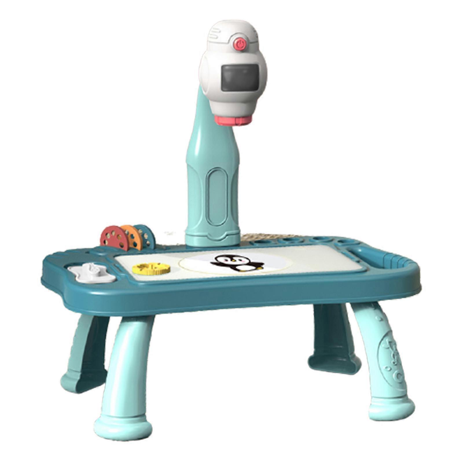 Kids Drawing Desk with Projector Educational Toy with 48 Copy Pattern Detachable Projection Painting Table for Child New