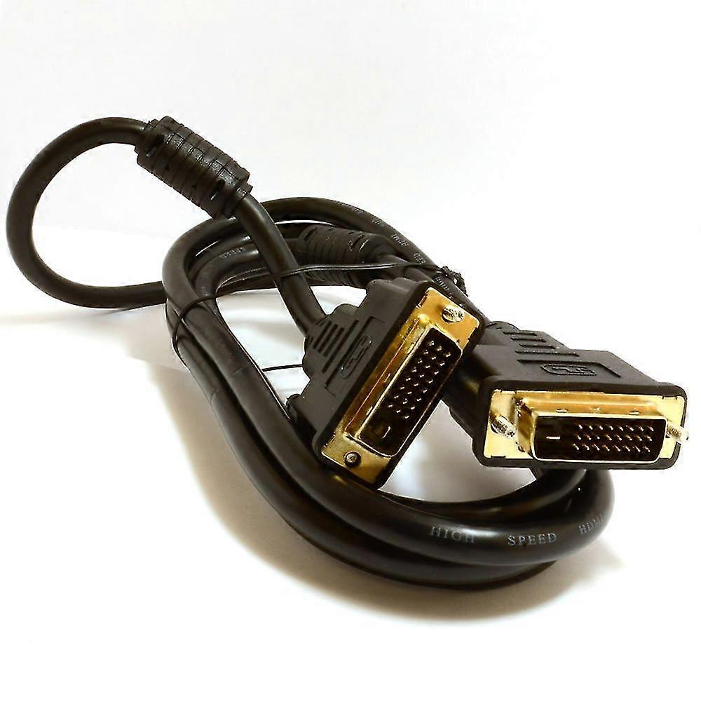 Dvi-d Dual Link 24+1 Pinos com núcleos ferrite masculinos para ouro de cabo masculino