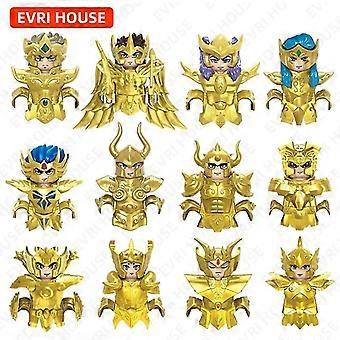 Anime Saint Seiya Mini Actionfiguren Ritter des Tierkreises Steine Bausteine Spielzeug für Kinder